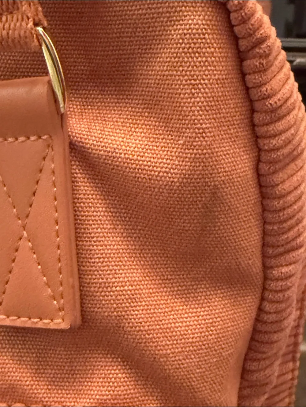 Wild Fable Rust Corduroy Backpack | Burnt Orange Laptop School Travel Bag